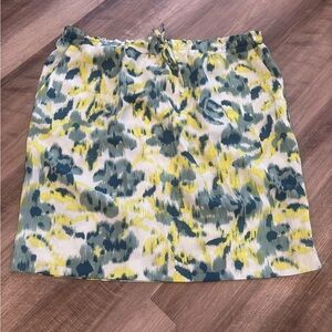 Joe Fresh Women’s Watercolor Print Skirt with Elastic Waist and Drawstring